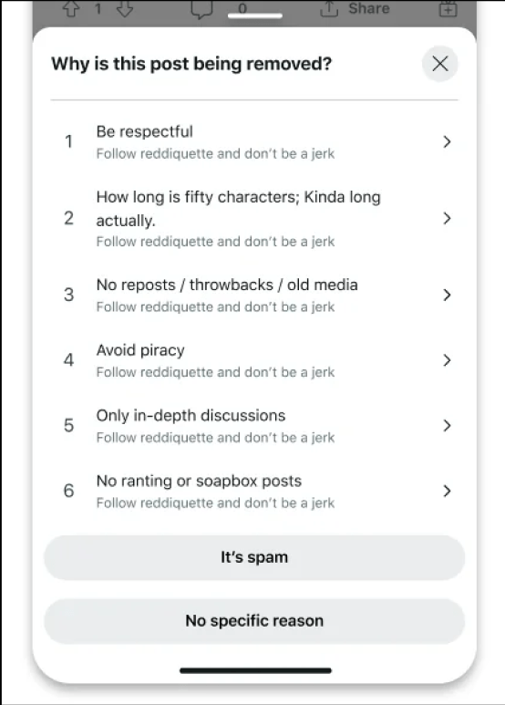 Social media moderation
